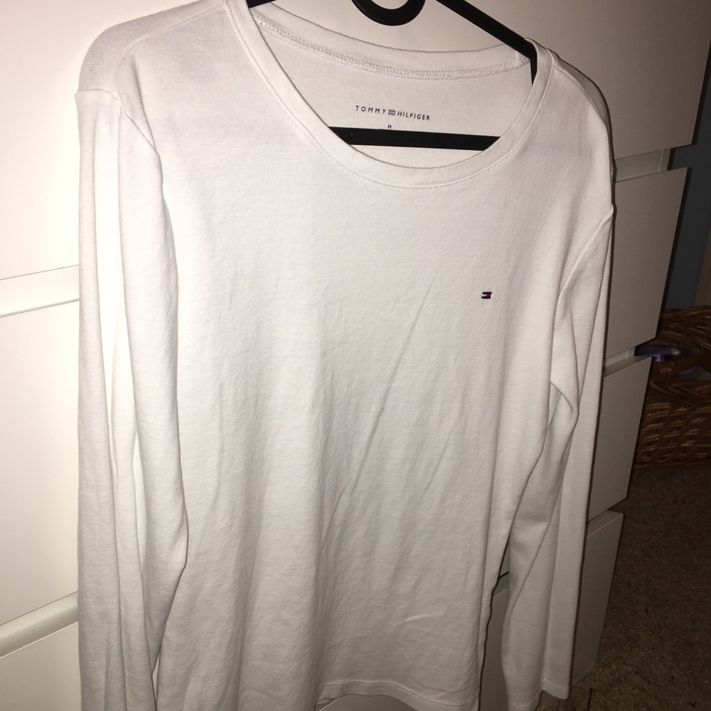 Plain white womens tommy shirt size medium